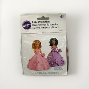 VTG Wilton Cake Topper Dolls Lot of 4 NOS 4.25 Inch Princess Picks Figures NIP